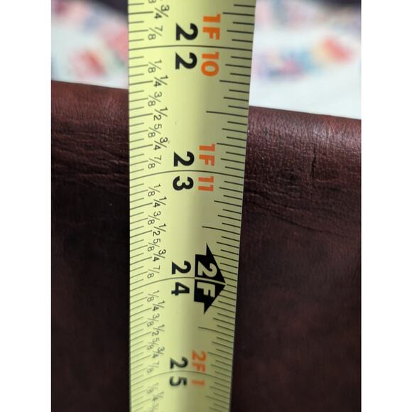 Brown No Fabric Content Canvas Lined Shoulder Strap Brief Bag - Picture 13 of 15